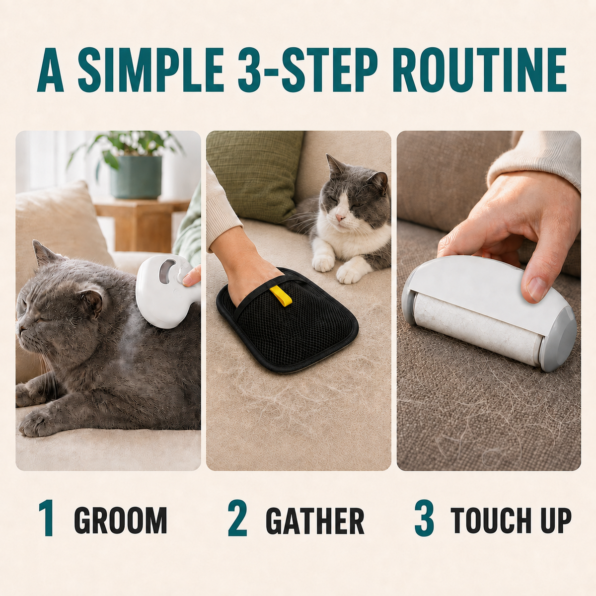 3-Step Cat Hair Control Kit